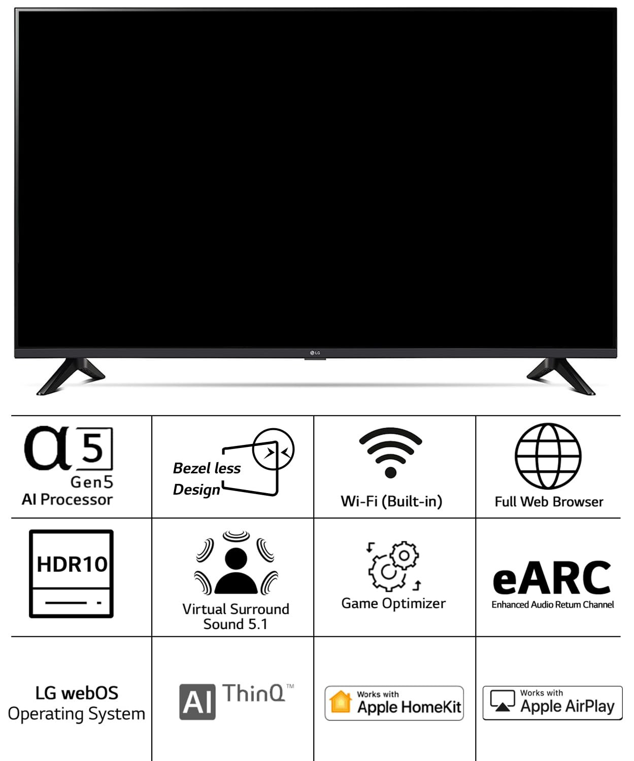 LG 80 cm 32 inches HD Ready Smart LED TV 32LQ643BPTA Black