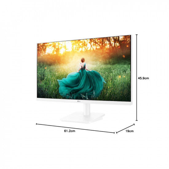 LG Full HD IPS Monitor 686 Cm 27 Inches 1920 x 1080 Pixels AMD Freesync 75 Hz Full HD with VGA HDMI Audio Out Ports connectivity 3 Years on site Warranty 27MP400 White