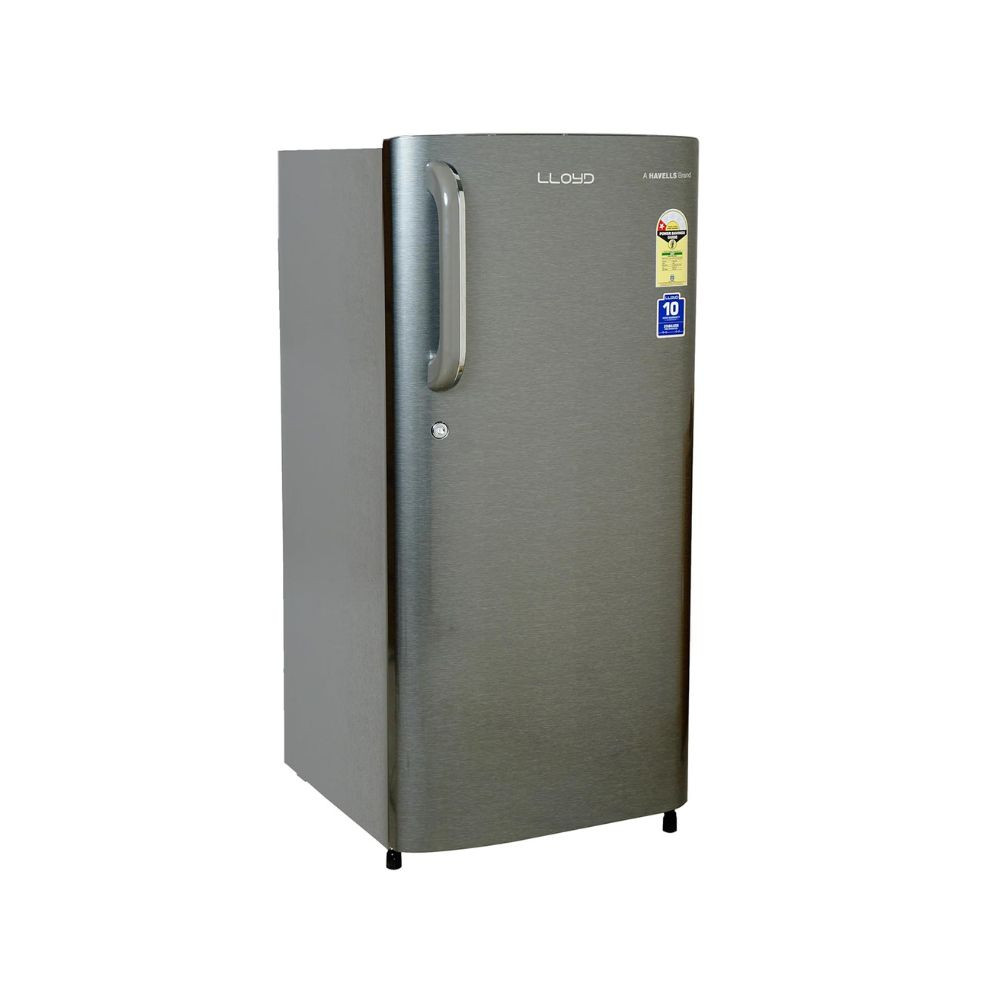 Lloyd Havells 188 L 1 Star Direct-Cool Single Door Refrigerator 2024 Model GLDC201GSST2JCStainless Steel