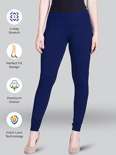 LUX LYRA Women's Fit Cotton Leggings Free Size White at  Women's  Clothing store