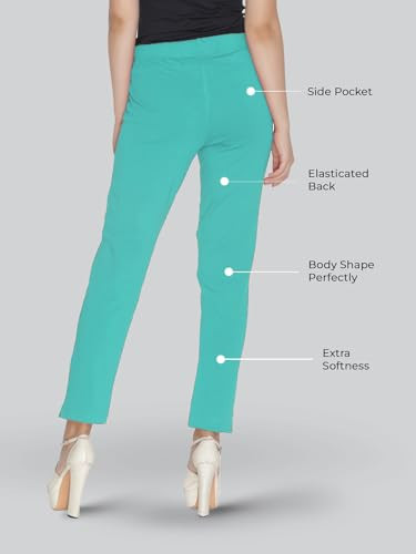 Lux Lyra Women's Slim Pants (LYRA_KURTIPANT_1PC_Sand_Free Size),Size L