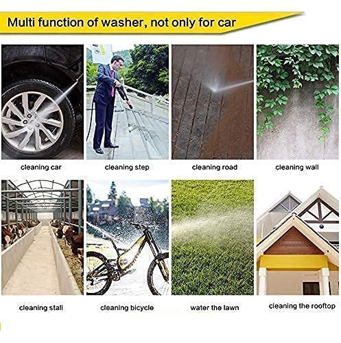 MeShear 2000W 180Bar High Pressure Washer 85Lmin Flowrate with Gunjet and Foam Gun 10 Meter Hose Outlet Pipe for Car Bike and Home 1 Year Warranty Yellow