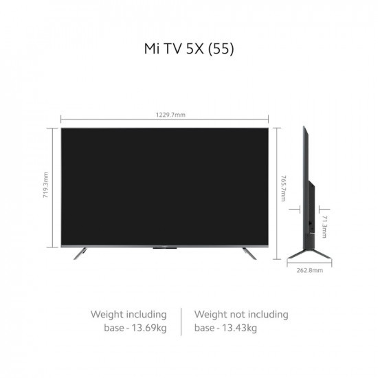 Mi 1388 cm 55 inches 5X Series 4K LED Smart Android TV with Dolby Vision  40W Dolby Atmos Grey