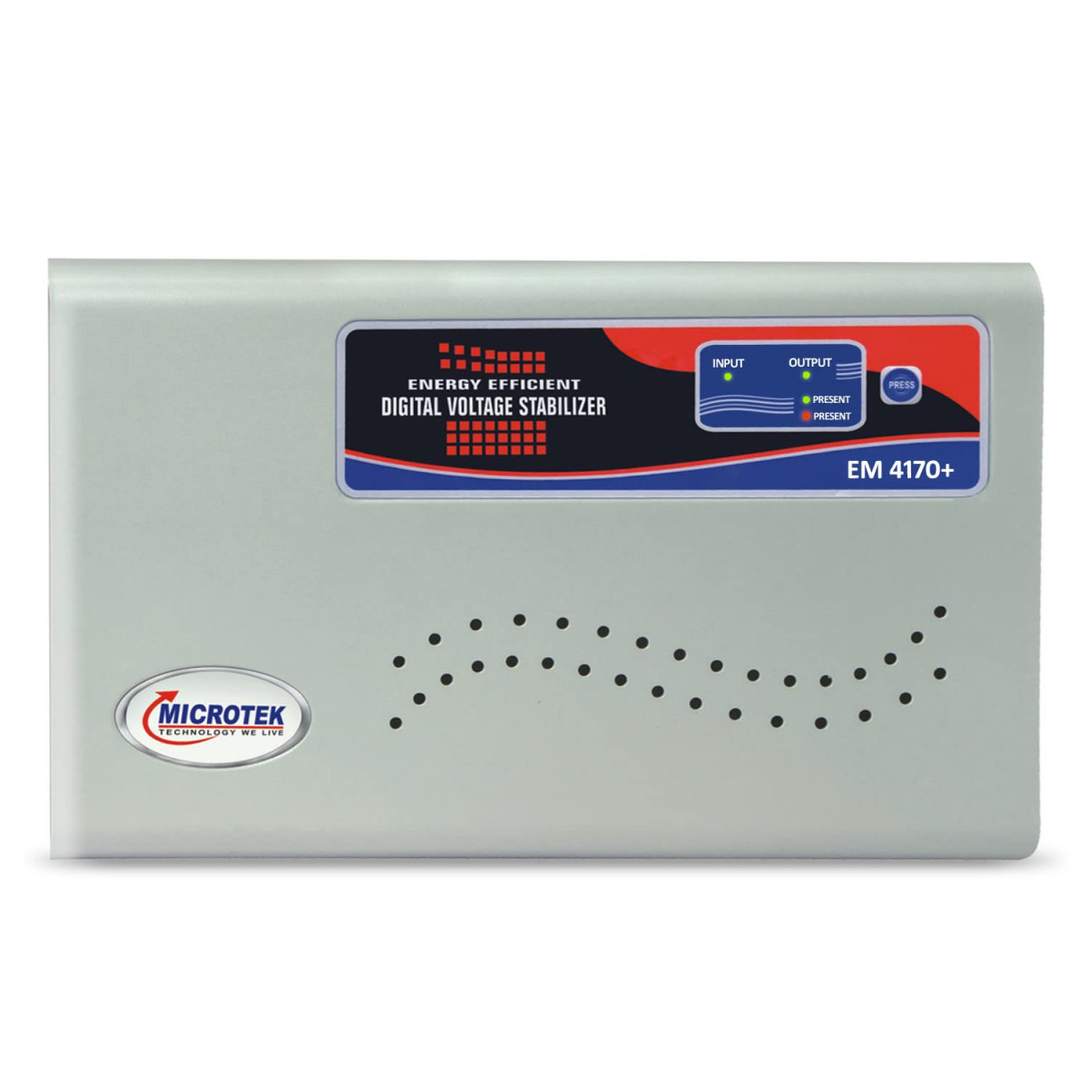 Microtek EM4170 170-270V Digital Voltage Stabilizer for 15 ton AC Metallic Grey