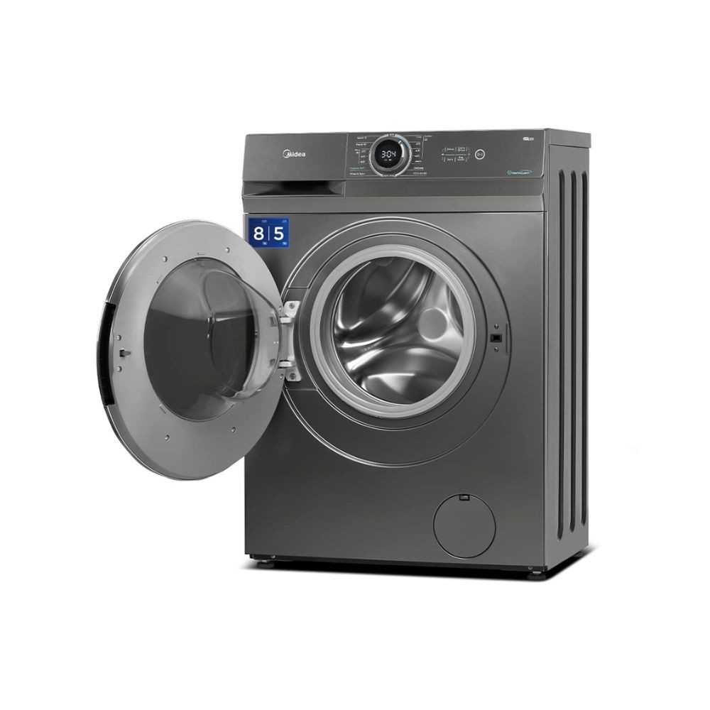 Midea 8Kg5Kg 5 Star Inverter Fully Automatic Washer Dryer Mf100D80BT-In Titanium Silver Inbuilt Heater - Front Load