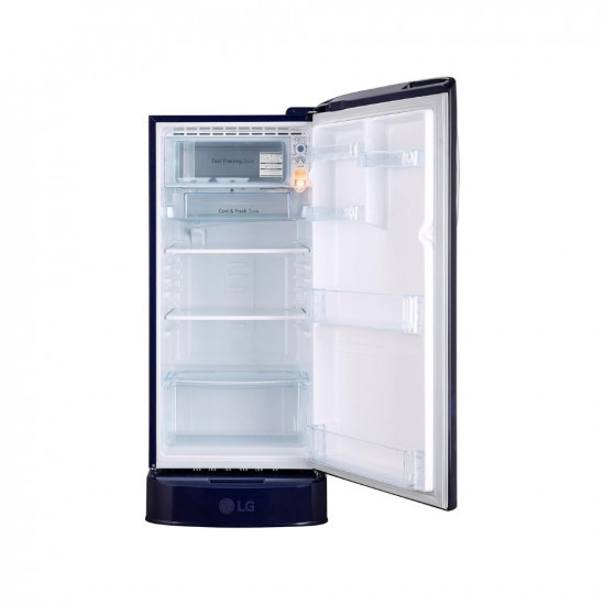 MKS LG 185 L 5 Star Inverter Direct-Cool Single Door Refrigerator GL-D201ABEU Blue Euphoria Base stand with drawer