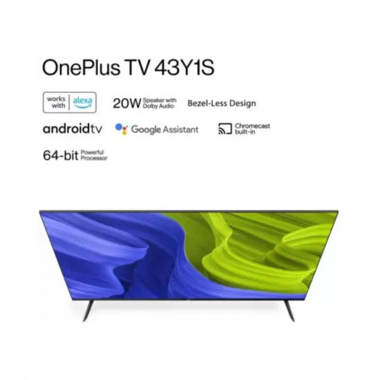 MKS OnePlus Y1S 108 cm 43 inch Full HD LED Smart Android TV 2022 Edition with Android 11 and Bezel-Less Frame 43FD2A00