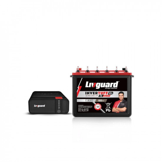Moni Livguard LGS1100i  900 VA12V Inverter  IT 1672TT 160 Ah Battery  72 Months Warranty  Inverter and Battery Combo for Home and Office  Free Installation