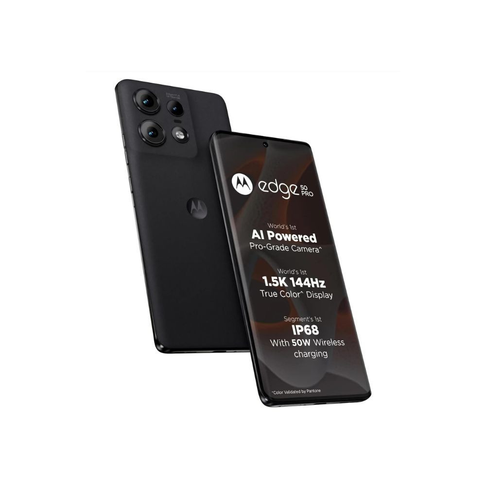 Motorola Edge 50 Pro 5G with 125W Charger Black Beauty 12GB RAM 256GB Storage 24GB 1212 RAM with RAM Boost  50MP13MP10MP  50MP Front Camera  125W TurboPower Charging  IP68 Waterproof