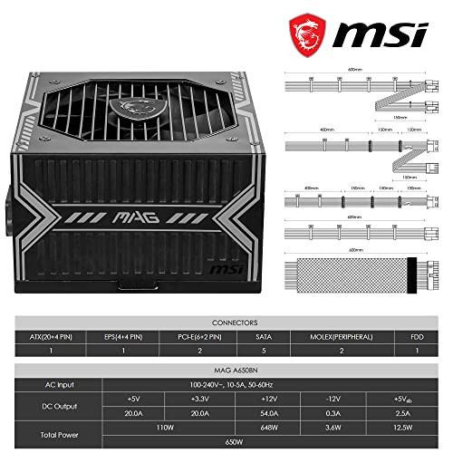 Game One PH - Searching for a safe, reliable, and efficient entry-level  power supply? MSI MAG A650BN is here. Its core features include 80 PLUS  Bronze certification, DC to DC circuit design