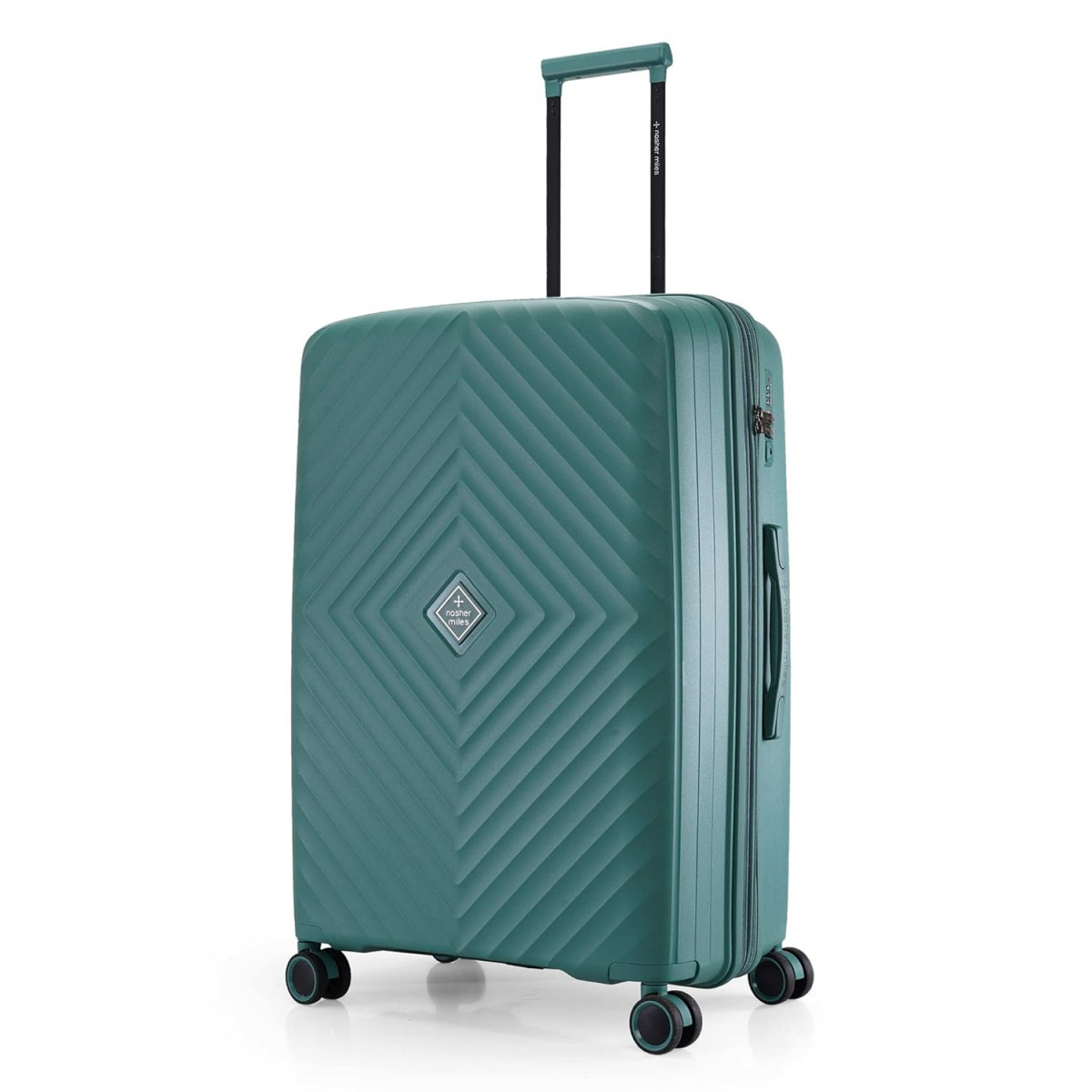 Nasher Miles Antwerp Expander Hard Sided Polypropylene Luggage Cabin Dark Green 20 Inch55CM Trolley Bag