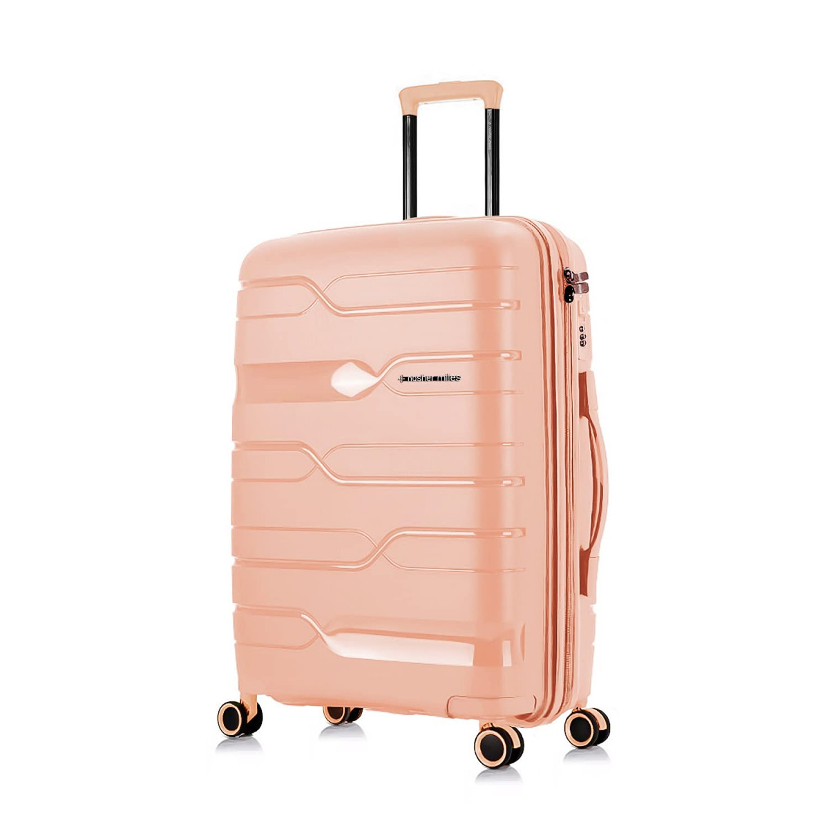 Nasher Miles Paris Hard-Sided Polypropylene Check-in Luggage Peach 28 inch 75cm Trolley Bag