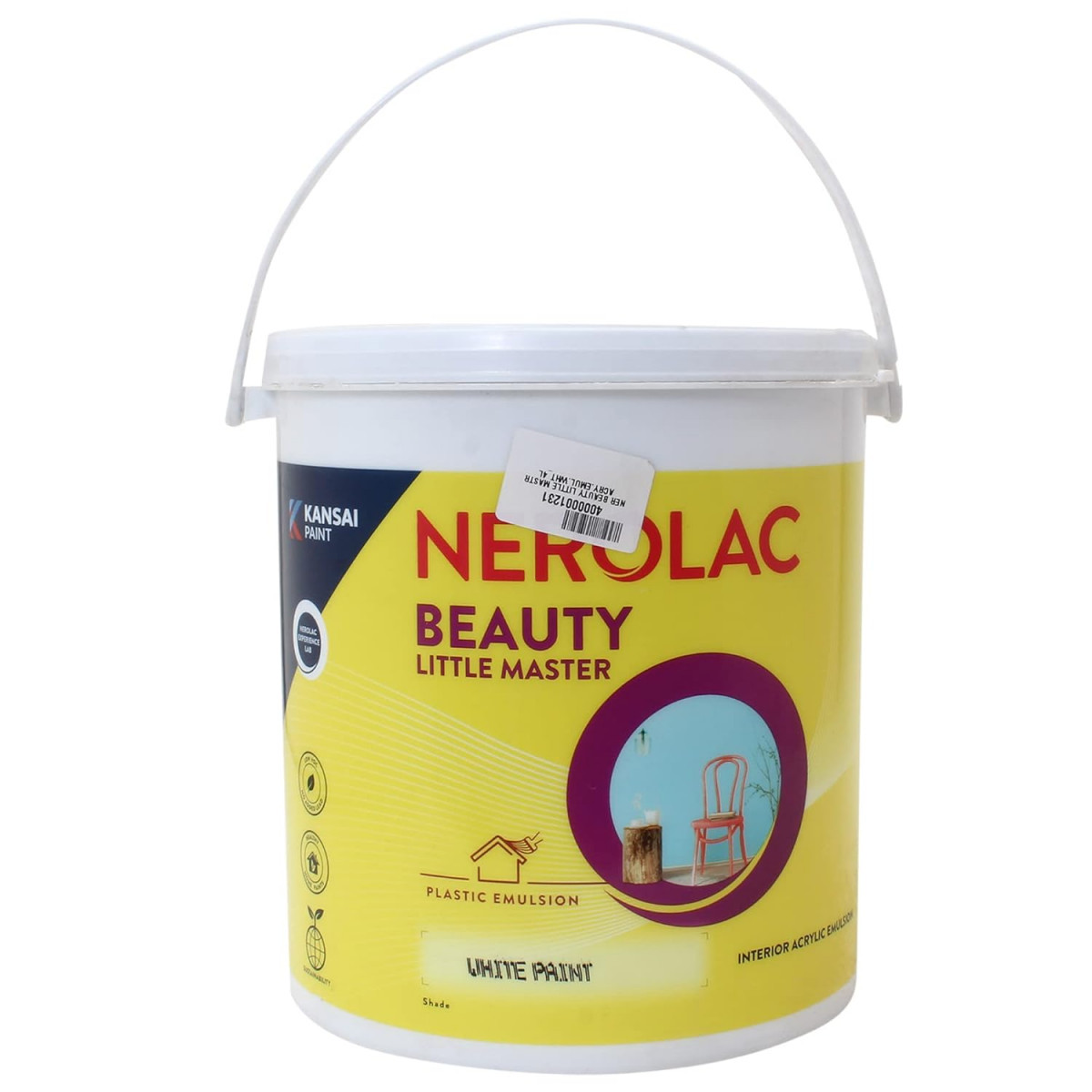 NEROLAC Beauty Little Master Acrylic Emulsion White 4 Ltr