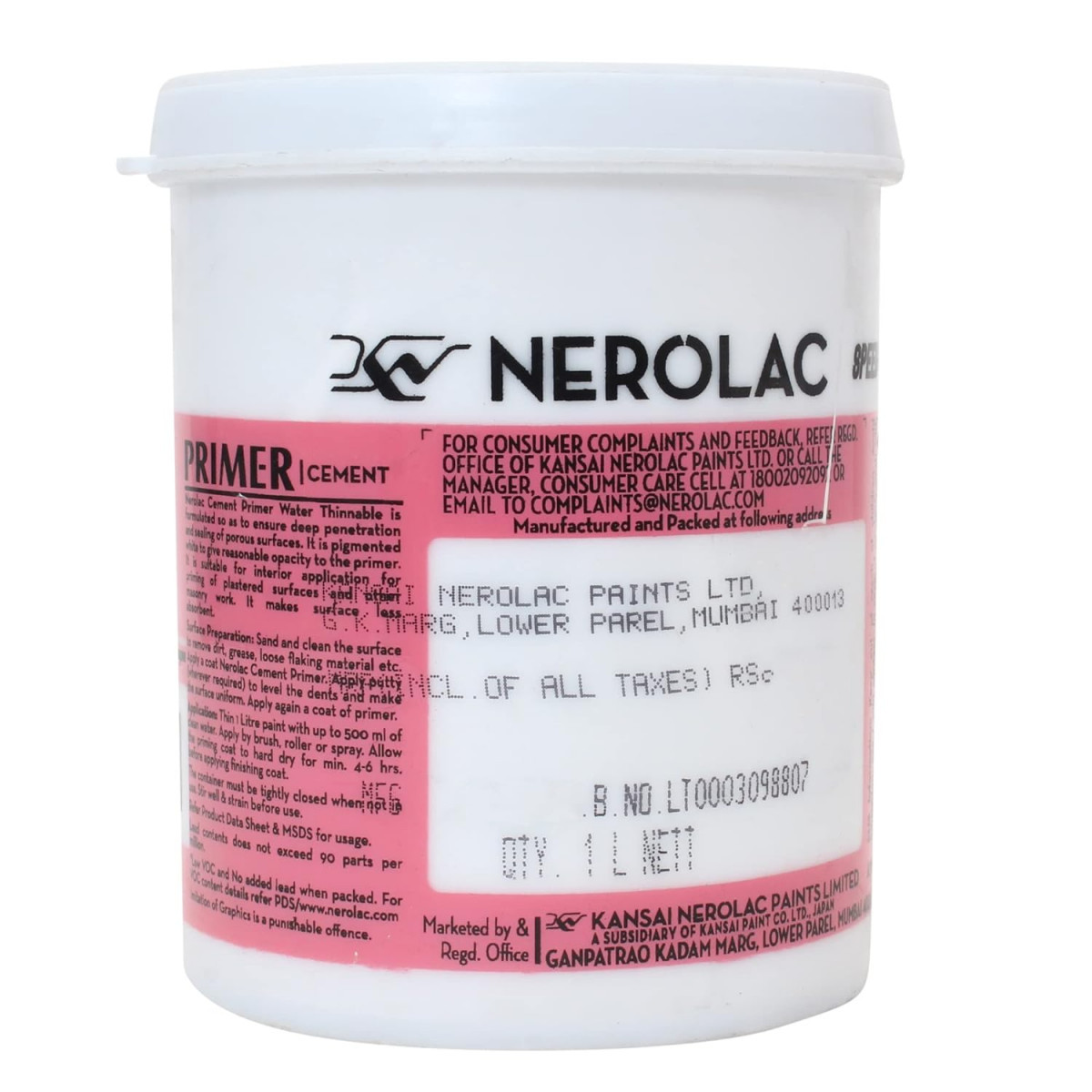 NEROLAC Premium Primer WT1Ltr