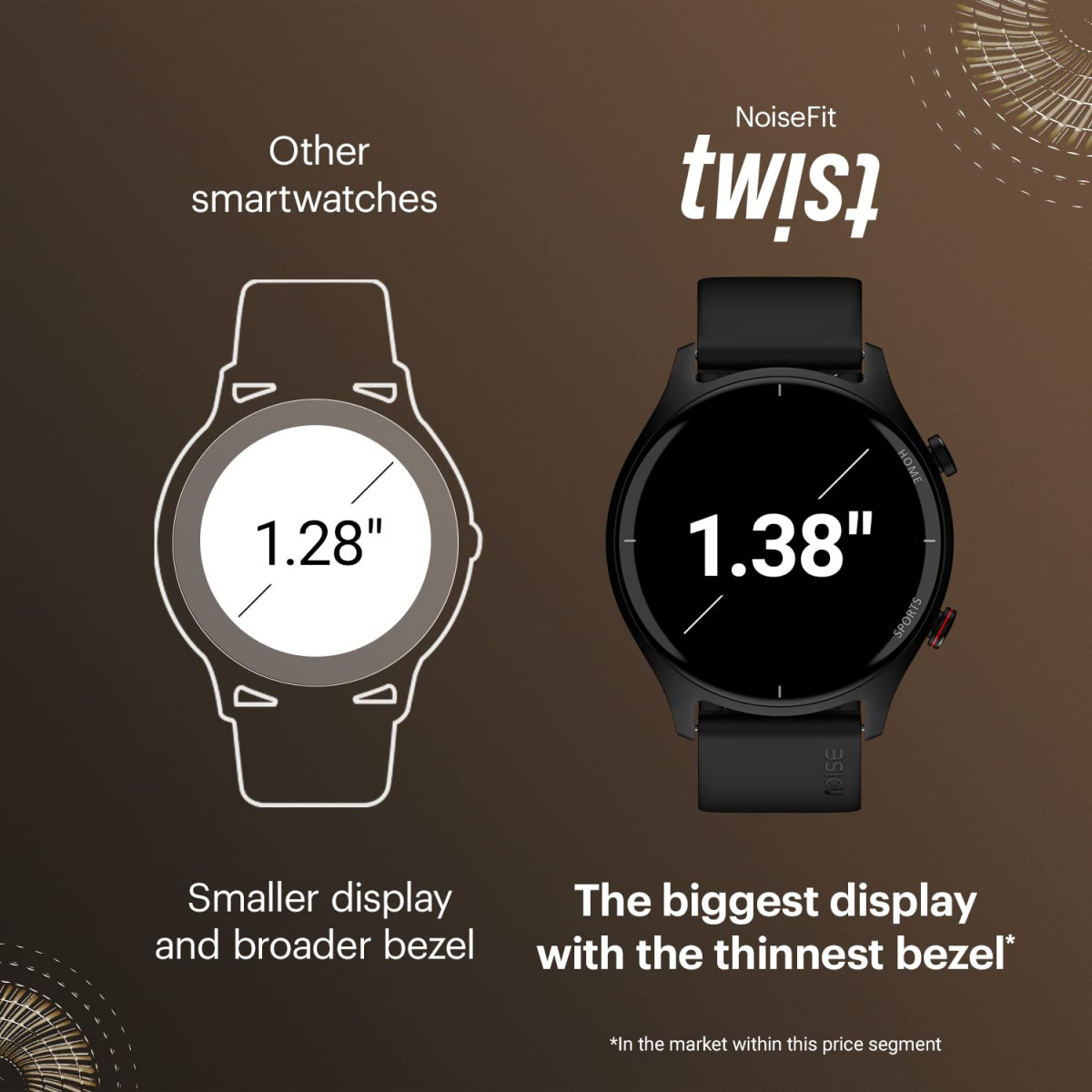 Noise Twist Round dial Smart Watch with Bluetooth Calling 138 TFT Display up-to 7 Days Battery