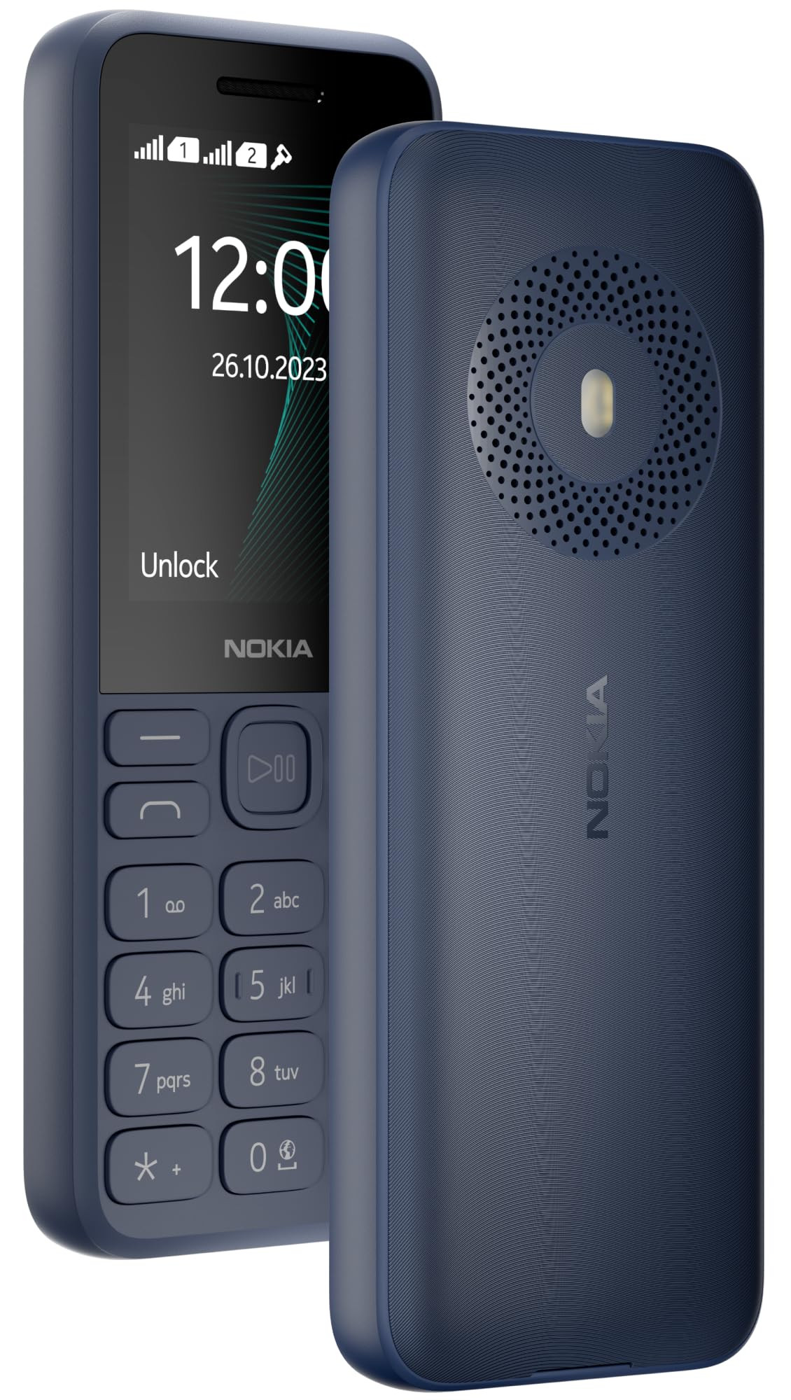 Nokia 130 Music  Built-in Powerful Loud Speaker with Music Player and Wireless FM Radio  Dedicated Music Buttons  Big 24 Display  1 Month Standby Battery Life  Blue