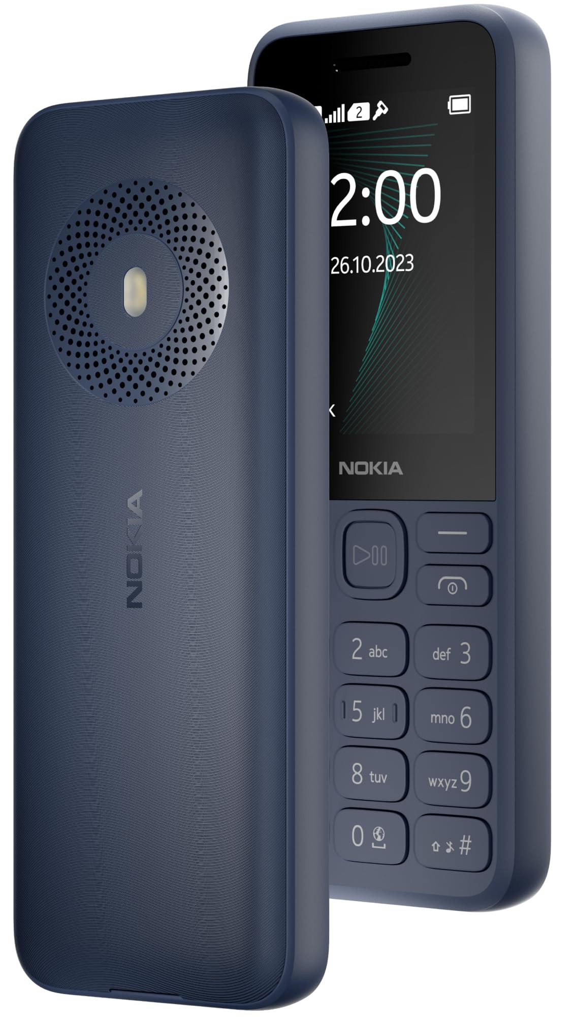 Nokia 130 Music  Built-in Powerful Loud Speaker with Music Player and Wireless FM Radio  Dedicated Music Buttons  Big 24 Display  1 Month Standby Battery Life  Blue