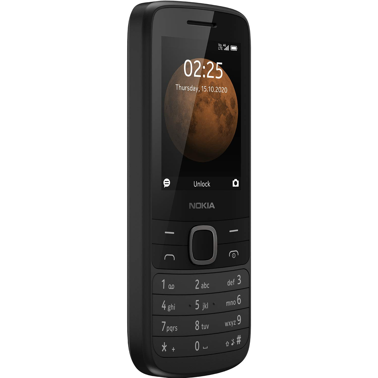 Nokia 225 4G Dual SIM Feature Phone with Long Battery Life Camera Multiplayer Games and Premium Finish  Black Colour