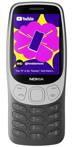 Nokia 3210 4G  All-New Classic Keypad Phone with Dual SIM YouTube Scan  Pay UPI Rear Camera Wireless FM Radio MP3 Player Bluetooth  USB Type C  Grunge Black