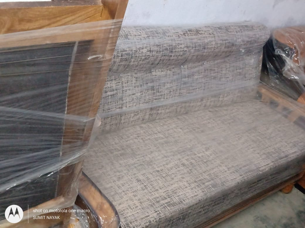 Oakwood Silver khadi colour sofa set for home used