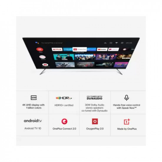 OnePlus U1S 139 cm 55 inch Ultra HD 4K LED Smart Android TV with Far field and Dolby Audio 55UC1A00Romiv