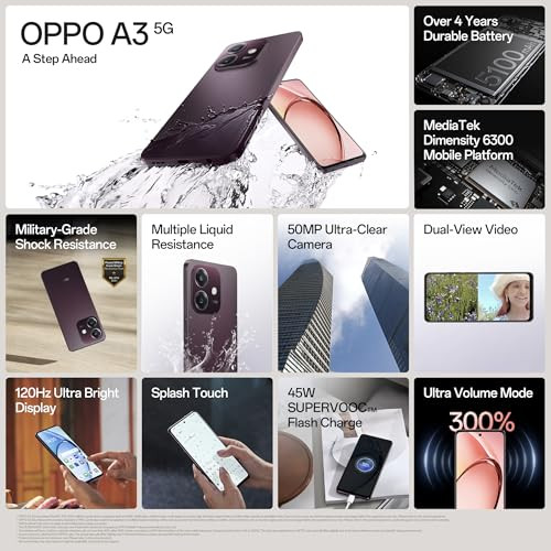 OPPO A3 5G Nebula Red 6GB RAM 128GB Storage