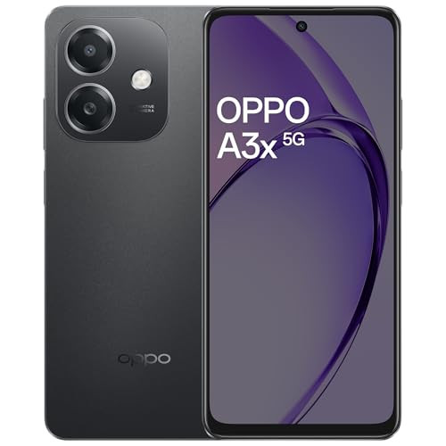 OPPO A3X 5G Sparkle Black 4GB RAM 128GB Storage667 HD 120Hz Refresh Rate Screen  45W SUPERVOOCwith No Cost EMIAdditional Exchange Offers