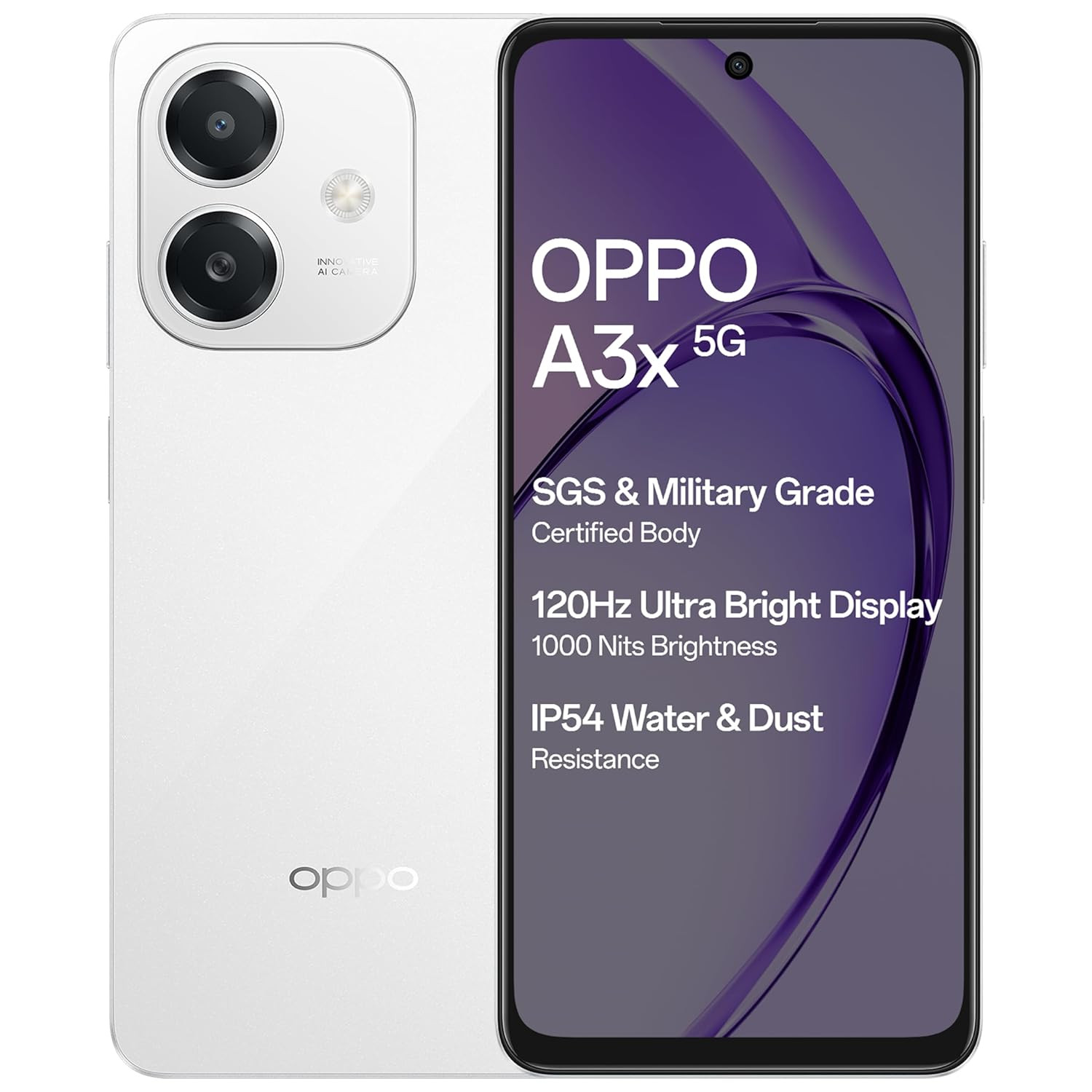 OPPO A3X 5G Starlight White 4GB RAM 128GB Storage