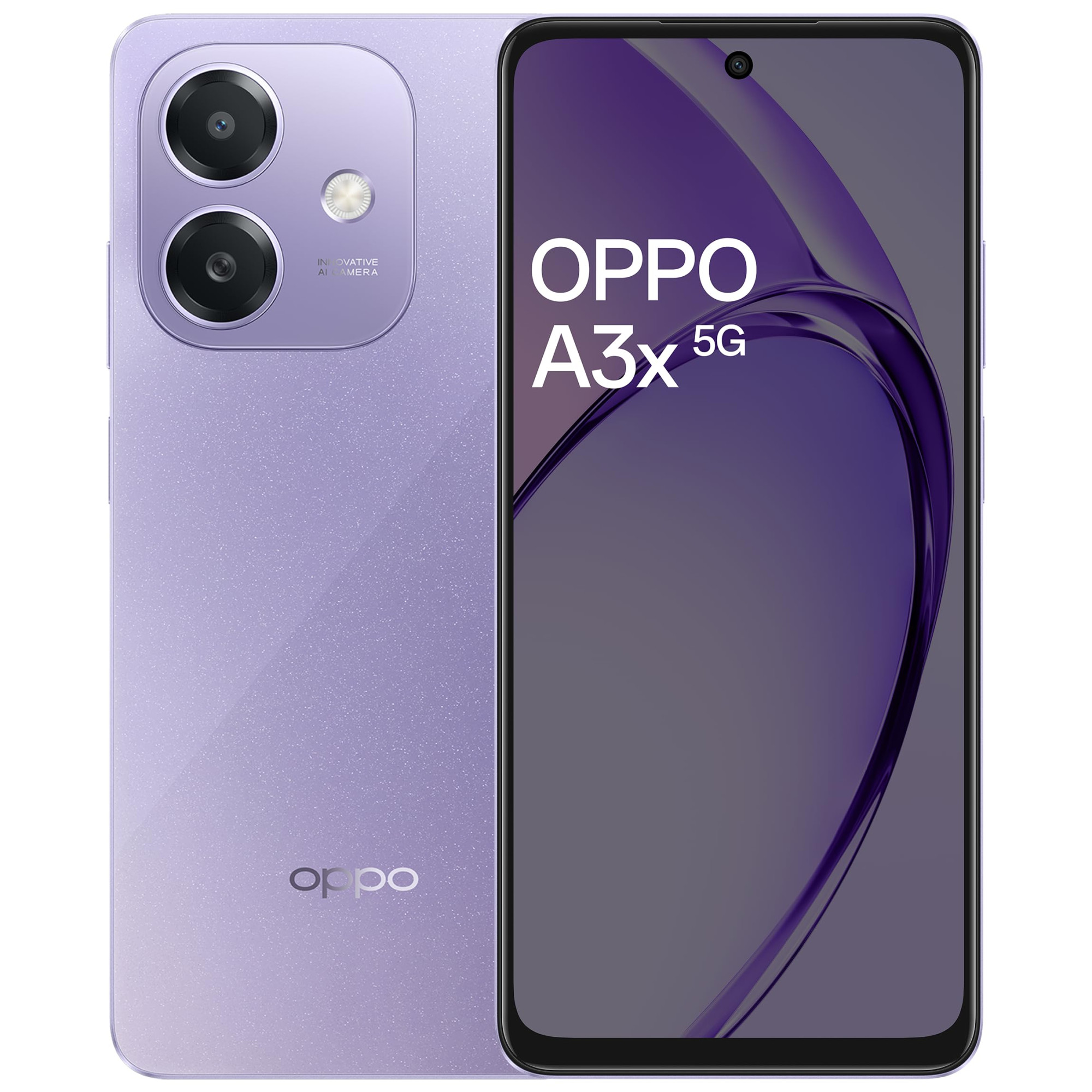 OPPO A3X 5G Starry Purple 4GB RAM 128GB Storage667 HD 120Hz Refresh Rate Screen  45W SUPERVOOCwith No Cost EMIAdditional Exchange Offers