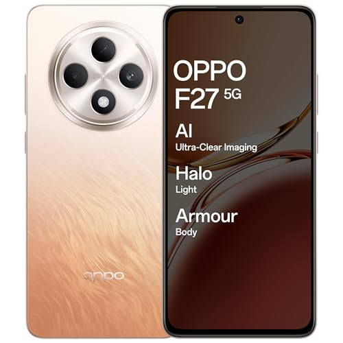 OPPO F27 5G Amber Orange 8GB RAM 128GB Storage  667 FHD AMOLED Display32MP Sony IMX615 Selfie Camera AI Portrait Expert 45W SUPERVOOC with No Cost EMIAdditional Exchange Offers