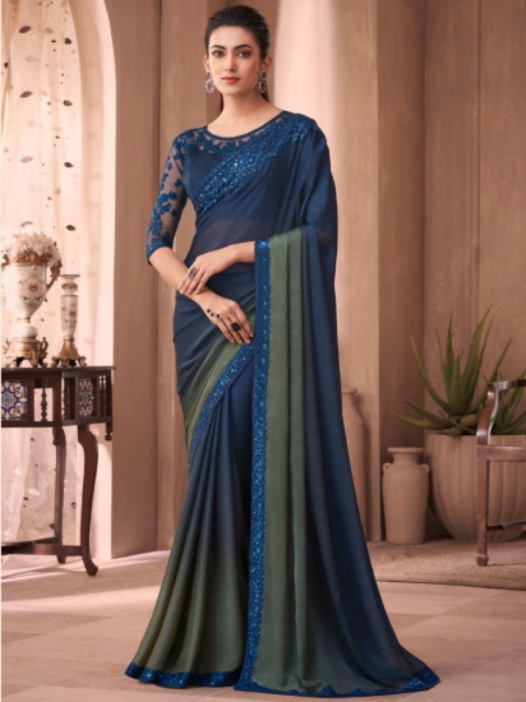 Blue Colour BK 8723 Exclusive Wholesale Party Wear Sarees 120010 - The  Ethnic World