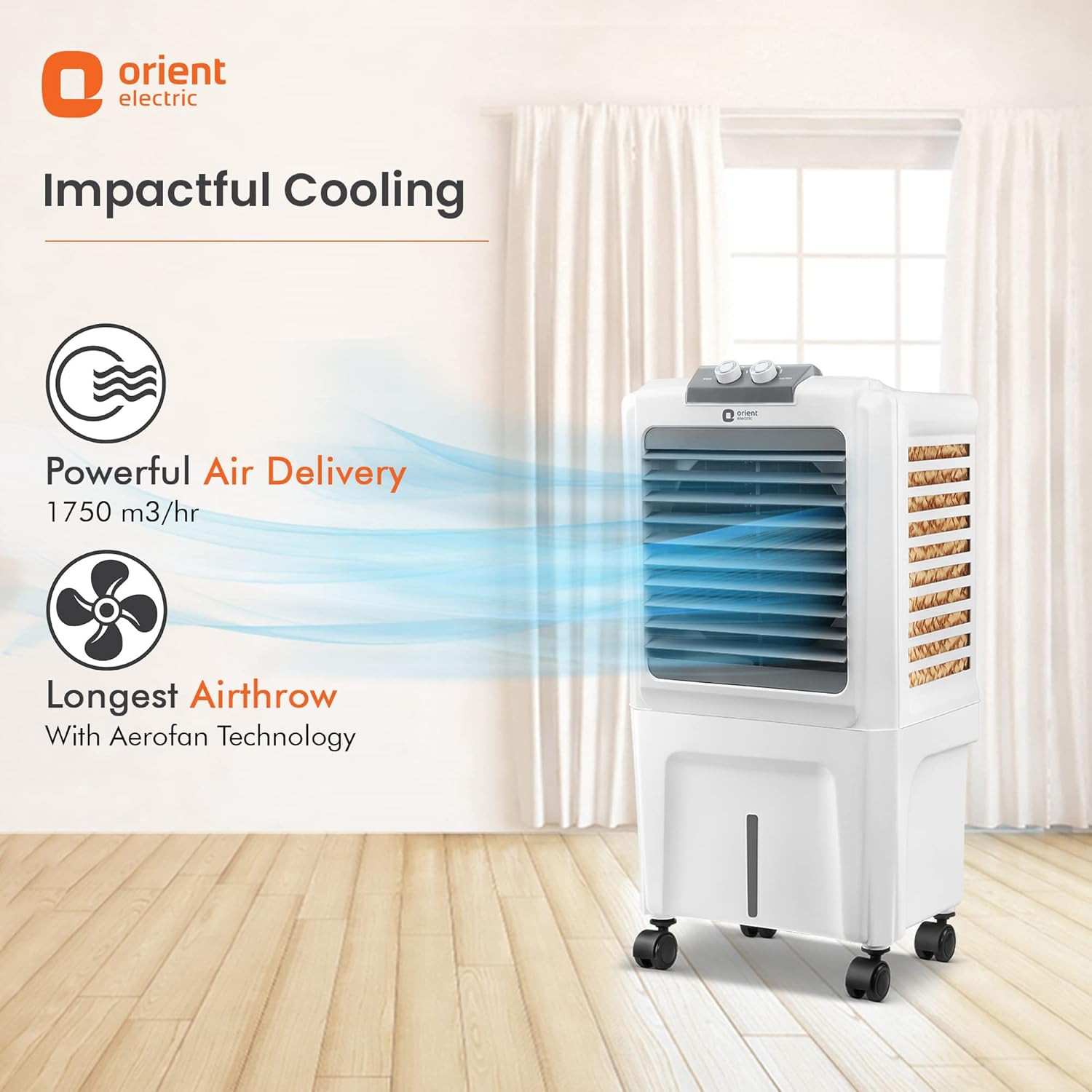 Orient Electric Aerocool 40L Personal Air Cooler White