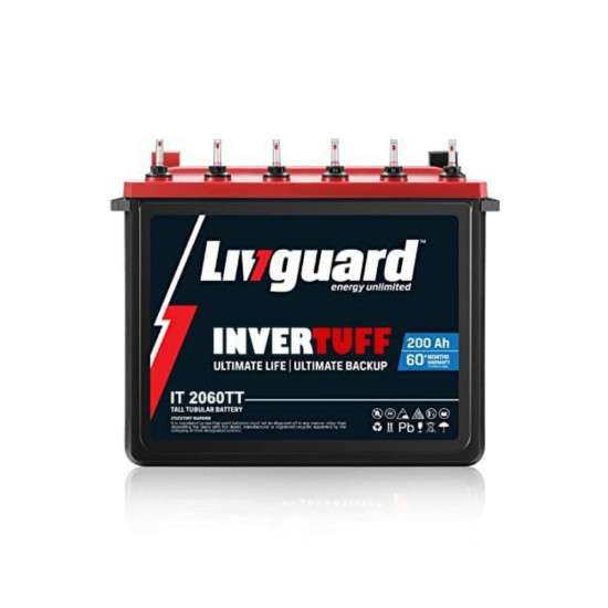 Palak Livguard  Recyclable Inverter Battery for Small Office Home and Small Shop  INVERTUFF  IT 2060TT 200Ah  Long Life Battery  Tall Tubular Inverter Battery