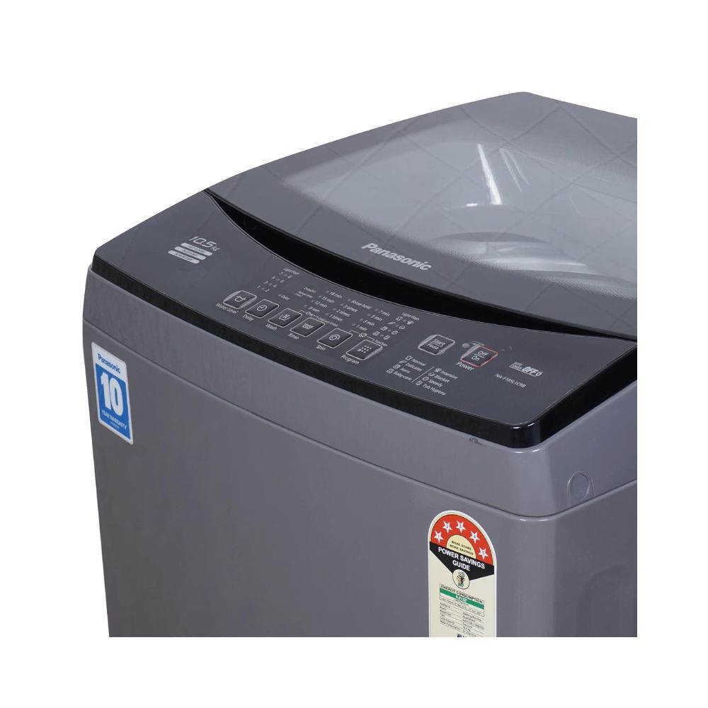 Panasonic 105 kg 5 Star Fully Automatic Top Load Washing Machine Aqua Spin Rinse NA-F105L1CRB Dark Grey
