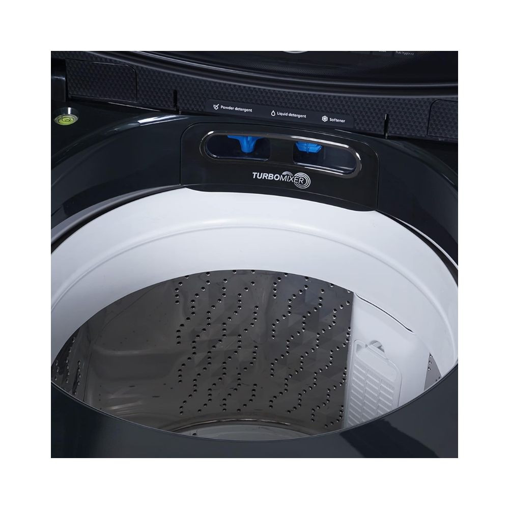 Panasonic 135 Kg 5 Star Built-in Heater Fully-Automatic Top Loading Washing Machine NA-FD135V1BB Black Silver Active Foam System