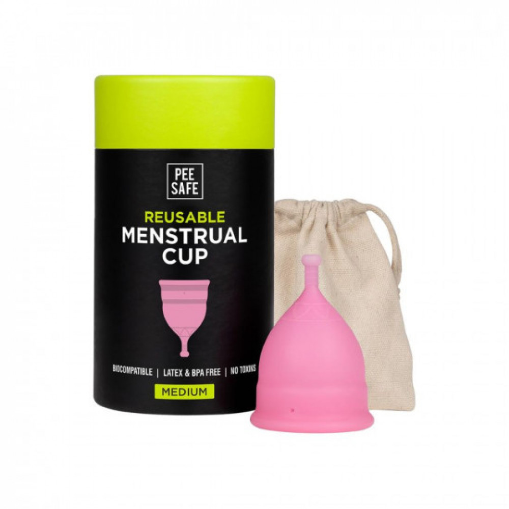 PEESAFE Reusable Menstrual Cup for Women | Medium Size with Pouch ...