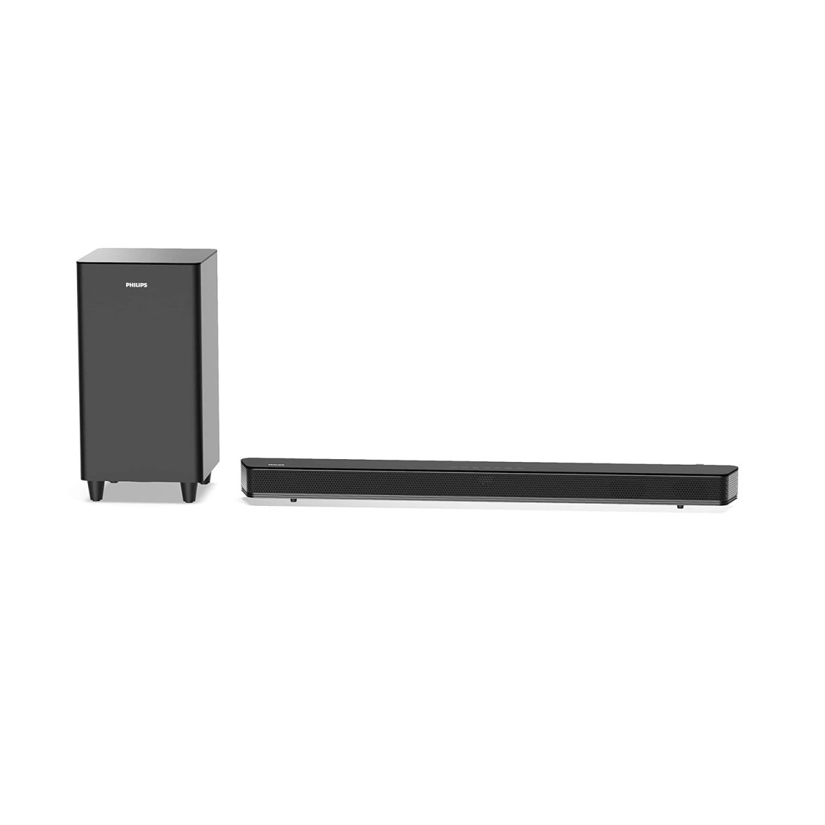 Philips Audio HTL8162 21CH 160W Bluetooth Soundbar with Wireless Subwoofer HDMI ARC Metal Grille Glass Top  Touch Control Black