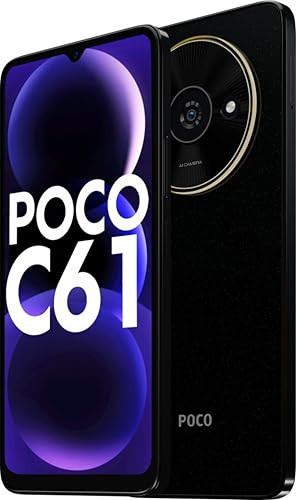 POCO C61 Diamond Dust Black 4GB RAM 64GB ROM