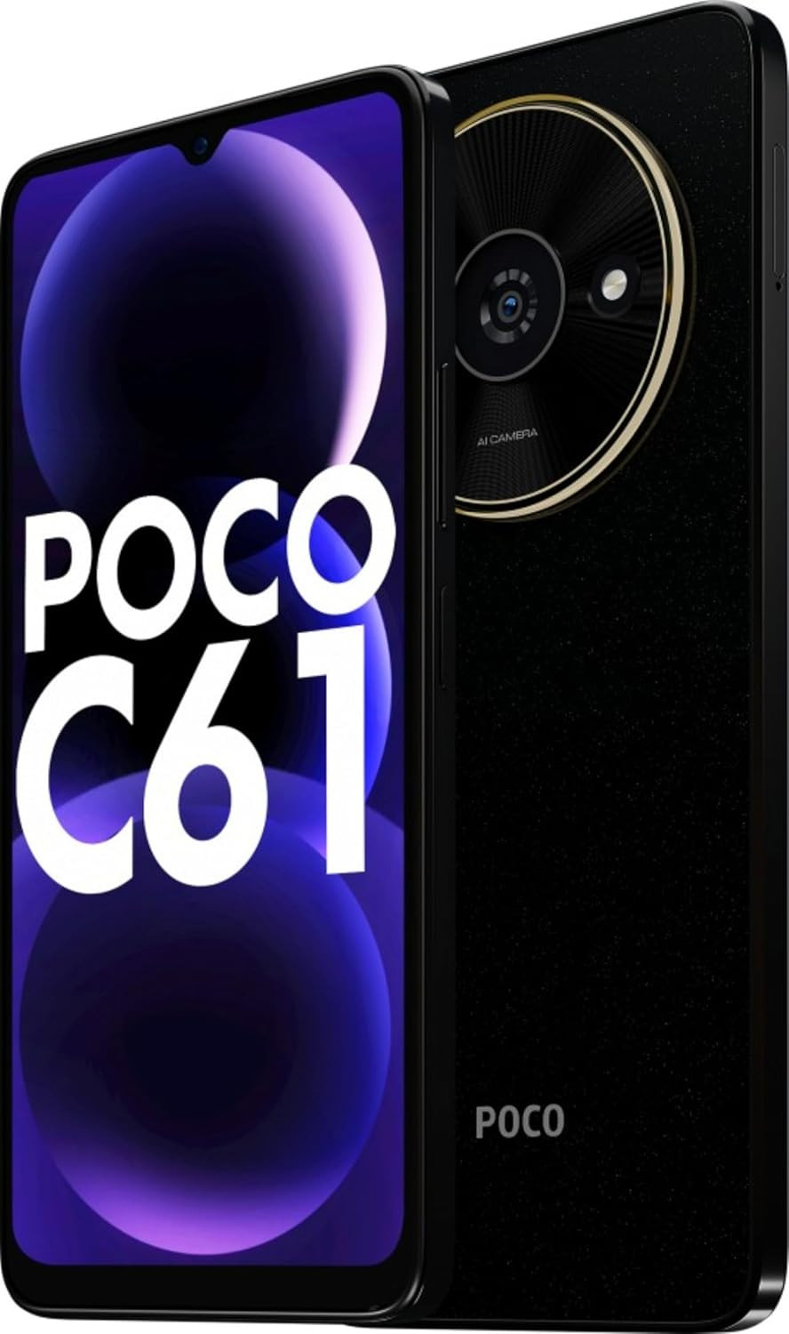 POCO C61 Diamond Dust Black 4GB RAM 64GB ROM