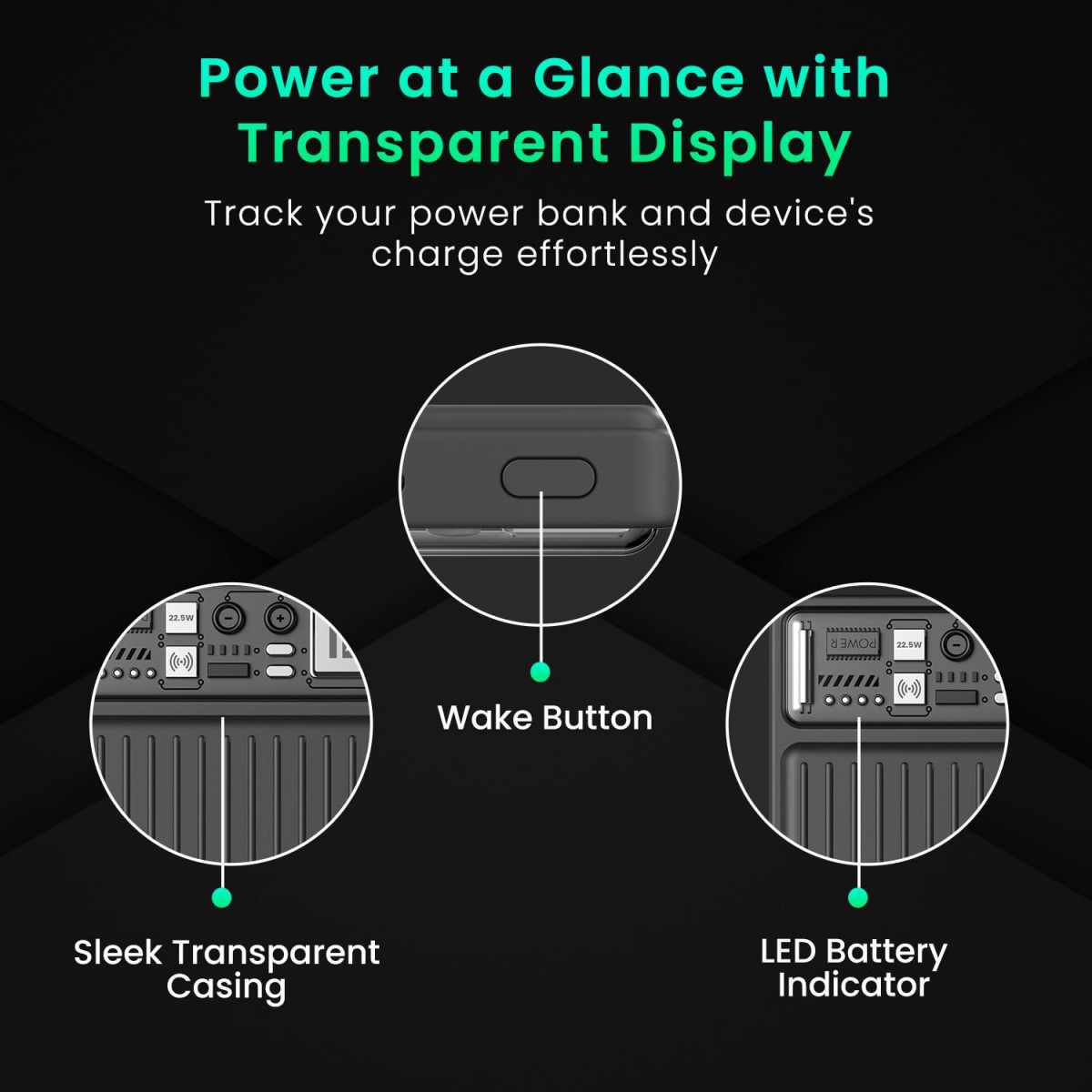 Portronics Luxcell Wireless Mini 10k 10000mAh 15W Magnetic Wireless Fast Charging Smallest Power Bank