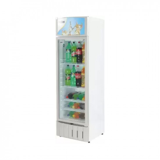 PPI Haier 355 L Single Door Upright Freezer White Visi Cooler HVC-375GHC - HVC375
