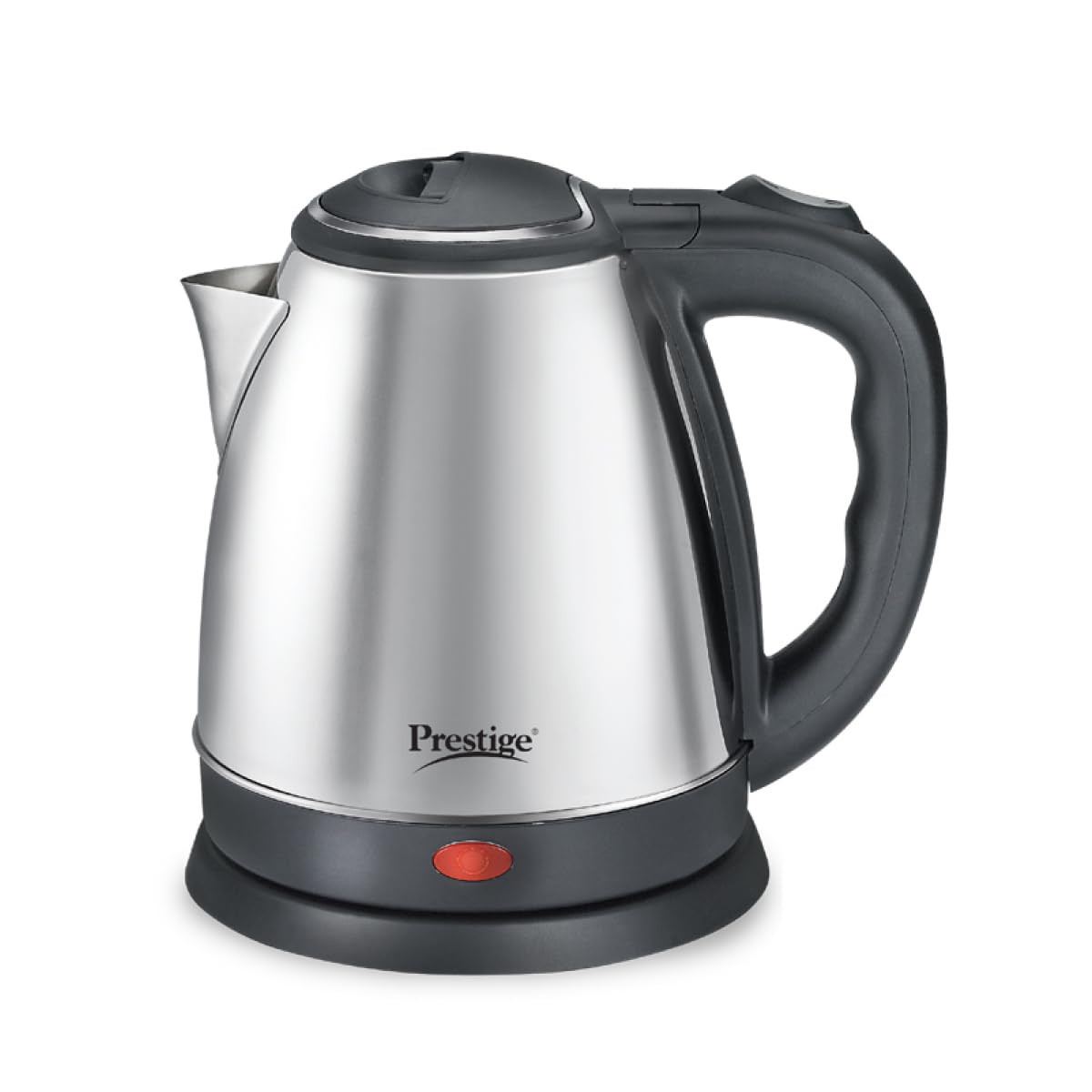 Prestige 15 Litres Electric Kettle PKOSS 151500W  Silver - Black Automatic Cut-off  Stainless Steel  Rotatable Base  Power Indicator  Single-Touch Lid Locking