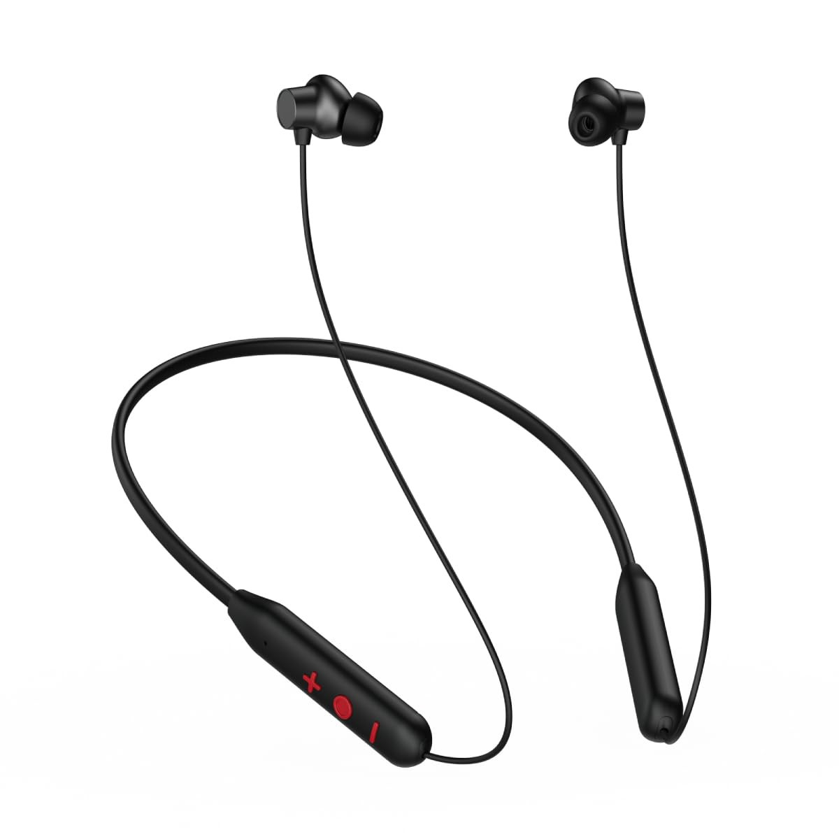 pTron Newly Launched Tangent Eon BT v53 Wireless in-Ear Neckband TruTalk AI-ENC for Clear Calls 13mm Dynamic Driver Deep Bass Type-C Fast Charging Dual Pairing Voice Assistant  IPX5 Grey
