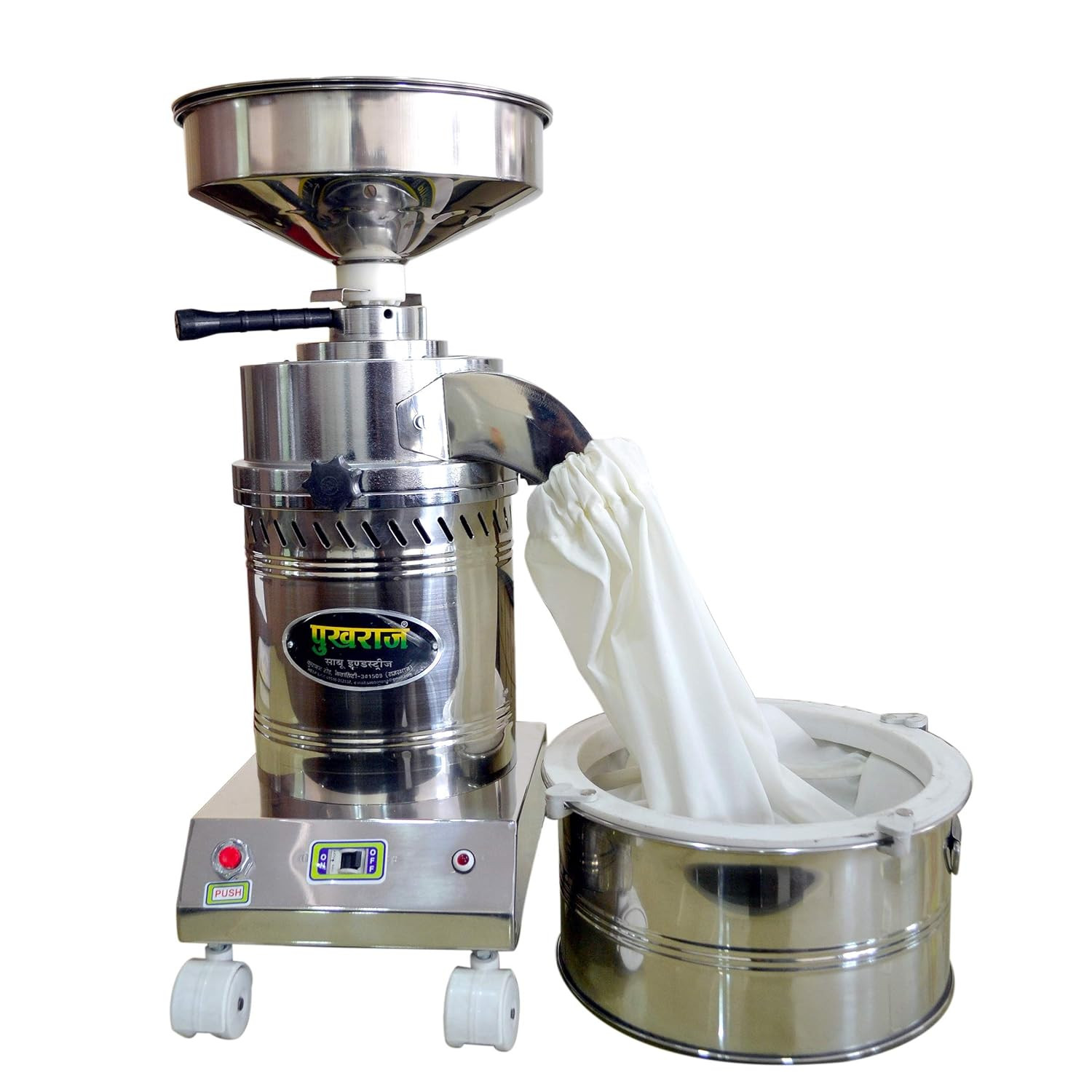 PUKHRAJ Stainless Steel 1Hp Mini Chakki - The Kitchen Top Flour Maker With Dust Proof Flour Collecting Container - Made In India