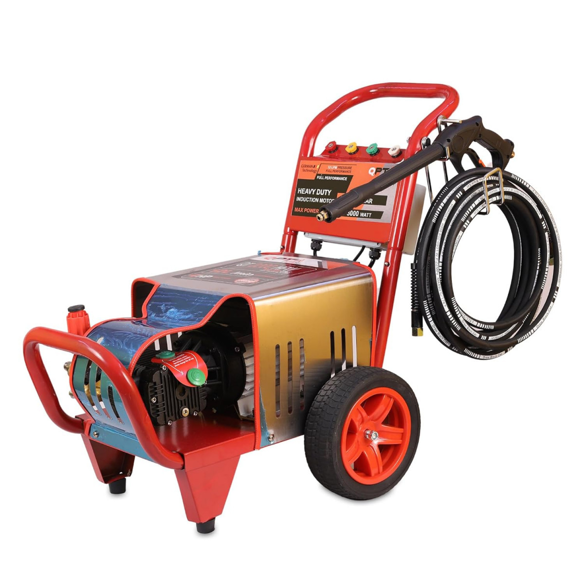 QPT by STARQ QT2200HPW Commercial HIGH Pressure Washer 4HP Single Phase 3000WATT 220BAR Pressure for CARBike Truck Washing