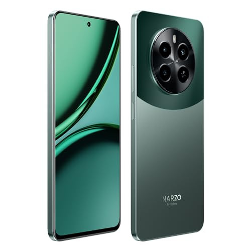 realme NARZO 70 5G Forest Green8GB RAM 128GB Storage  Dimensity 7050 5G Chipset  120Hz AMOLED Display  50MP Primary Camera  45W Charger in The Box