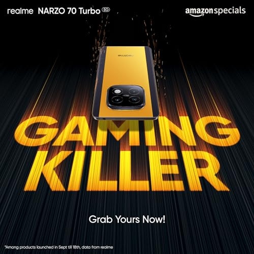 realme NARZO 70 Turbo 5G Turbo Green 8GB RAM128GB Storage  Segments Fastest Dimensity 7300 Energy 5G Chipset  Motorsports Inspired Design