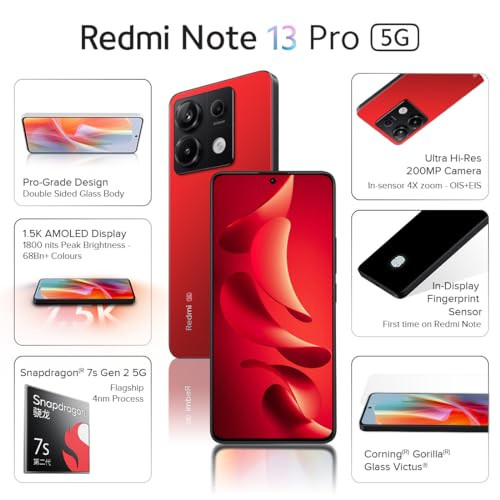 Redmi Note 13 pro 5g Scarlet red 8gb 256gb