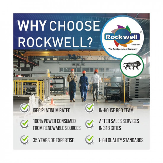 Rockwell SFR350DDU Double Door Convertible Deep Freezer-346 Ltr 4 yrs Compressor Warranty Low power Consumption