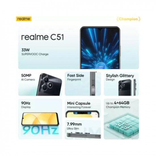 SAI CHETNA realme C51 Carbon Black 128 GB 4 GB RAM